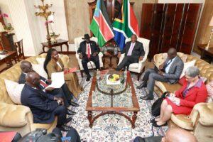 Ramaphosa, Kiir hold high-level talks at presidential residence in Gauteng
